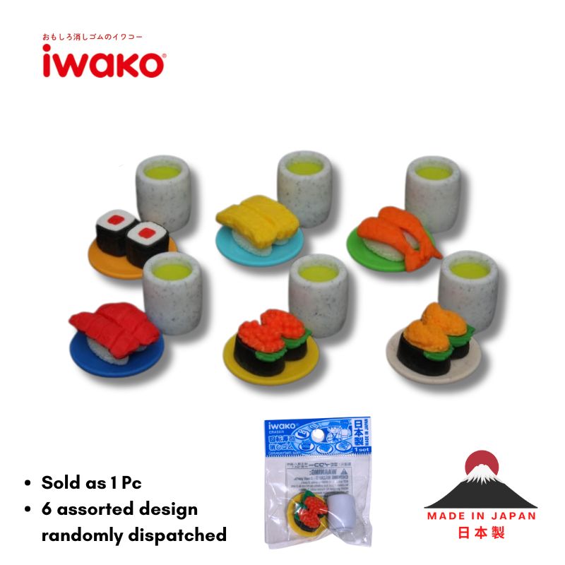 iwako unique puzzle eraser - Sushi Series 1 set (Assorted - Made in Japan)