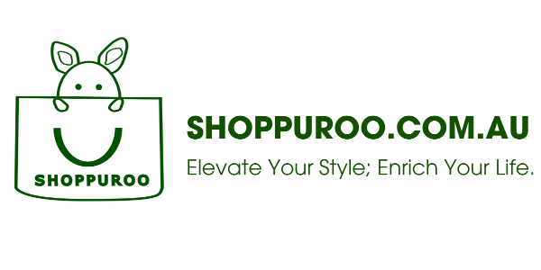 Logo of Shoppuroo with a cartoon character holding a shopping bag on a white background.