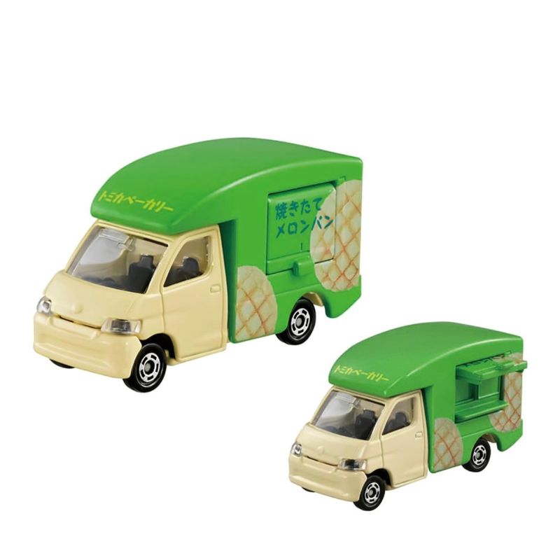 Tomica Toyota TownAce Melon Pan Truck with opening bakery window.
