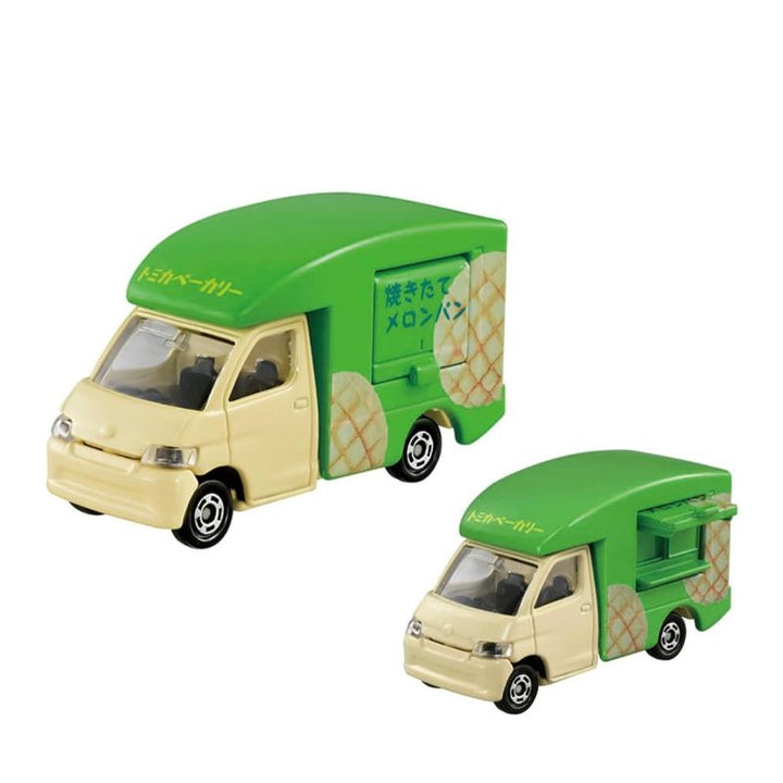 Tomica Toyota TownAce Melon Pan Truck with opening bakery window.