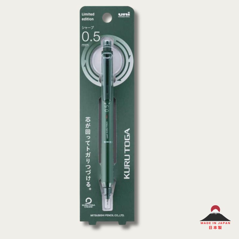 uni Mitsubishi KURU TOGA KS mechanical pencil Shadow Green — limited edition packaging
