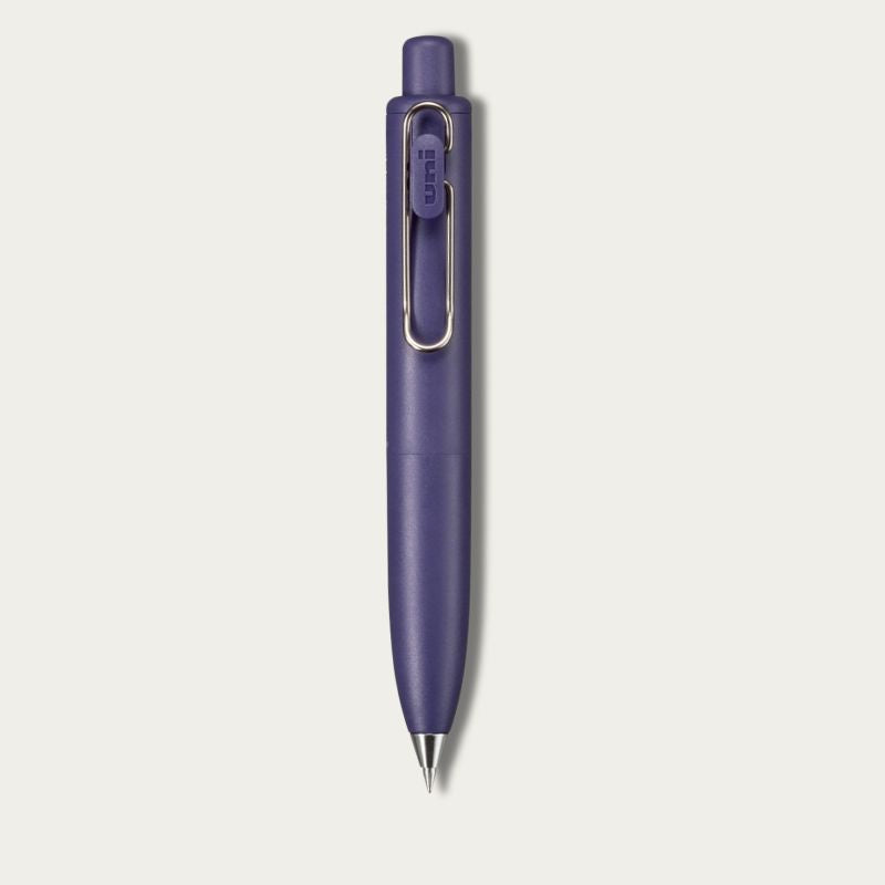 Uni-ball One P compact gel pen in Grape Purple with premium Japanese ink technology and signature wire clip for journals