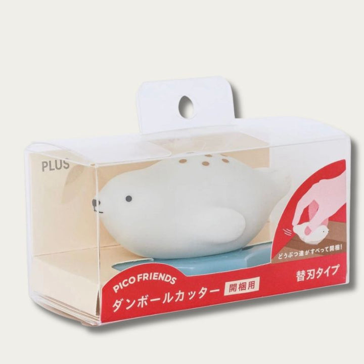 PLUS Pico Friends Animal Box Cutter — Seal design, retail packaging