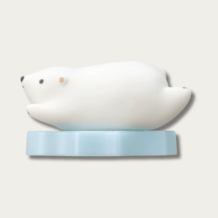 PLUS Pico Friends Animal Box Cutter — Polar Bear design, silicone body on ice-blue base