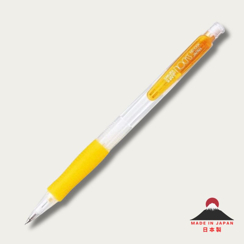 Sakura Knox Sharp 100K mechanical pencil, yellow, 0.5mm, Made in Japan — SHOPPUROO