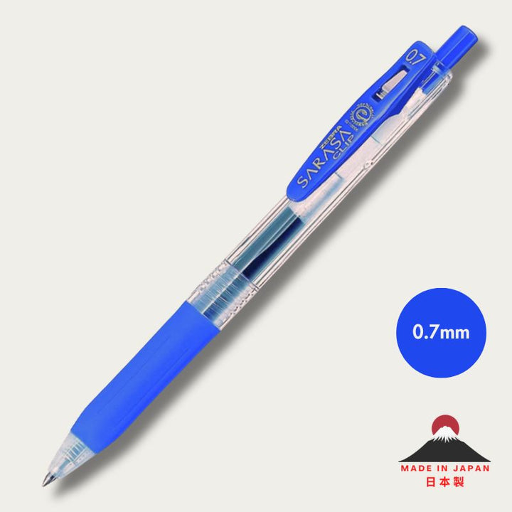 ZEBRA Sarasa Clip Gel Pen 0.7mm in blue, made in Japan