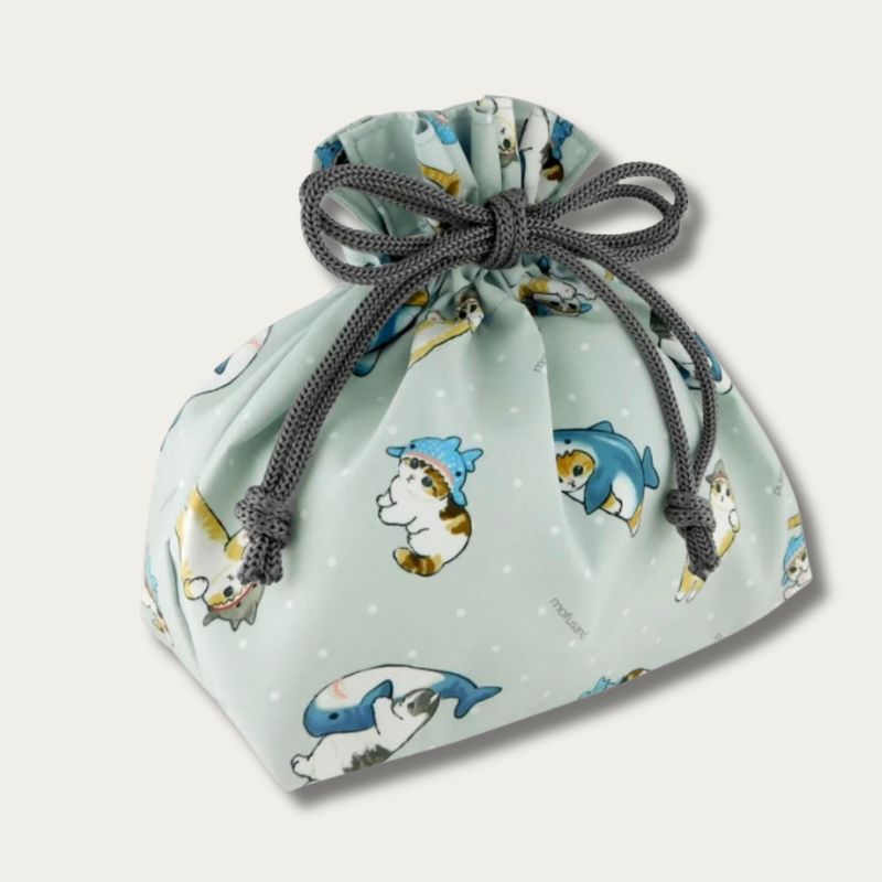 mofusand SameNyan shark cat bento drawstring bag