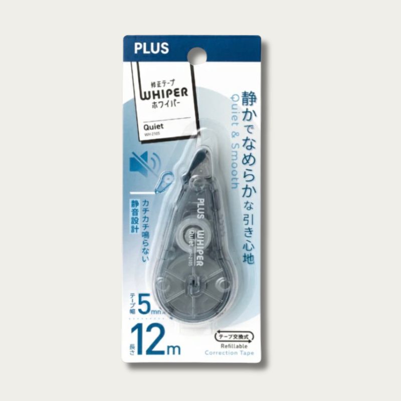 PLUS Whiper Quiet correction tape 5mm x 12m Navy packaging