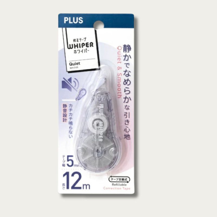 PLUS Whiper Quiet correction tape 5mm x 12m Pink packaging