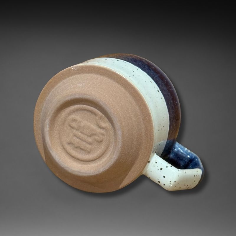 Chips Stack Mug 280ml – White Navy Drop  (Made in Japan)
