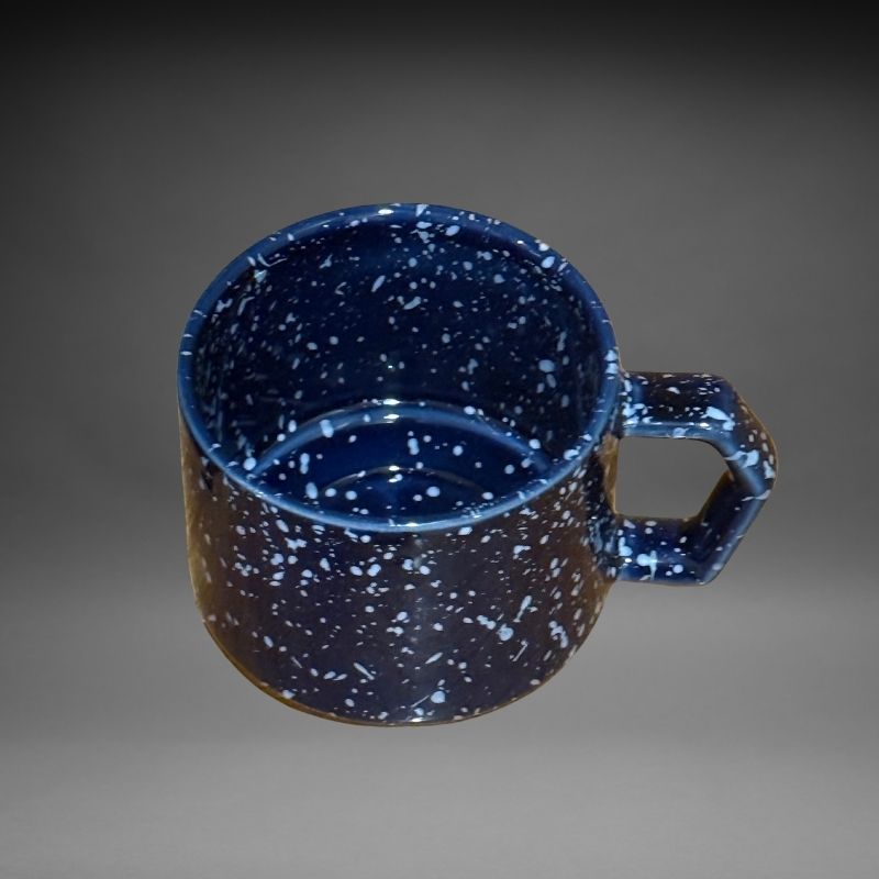 Chips Stack Mug 280ml Splash Navy White – stackable Japanese ceramic mug 