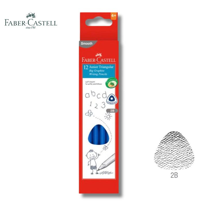 Faber-Castell Junior Triangular Graphite Pencils 2B 12 Pack