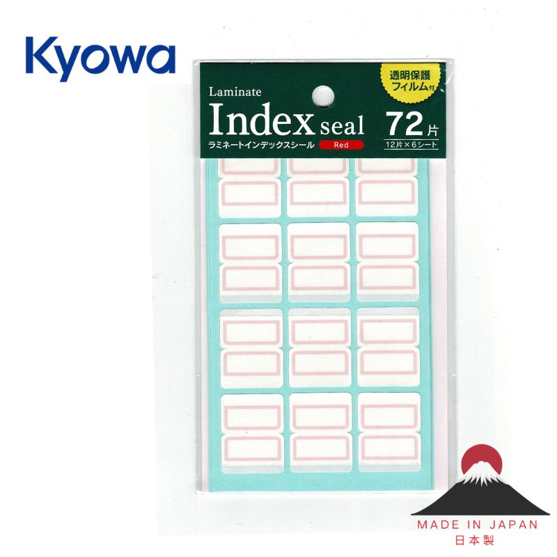 File Index Sticker Laminated Index Stickers - Red 72 Pcs – SHOPPUROO™