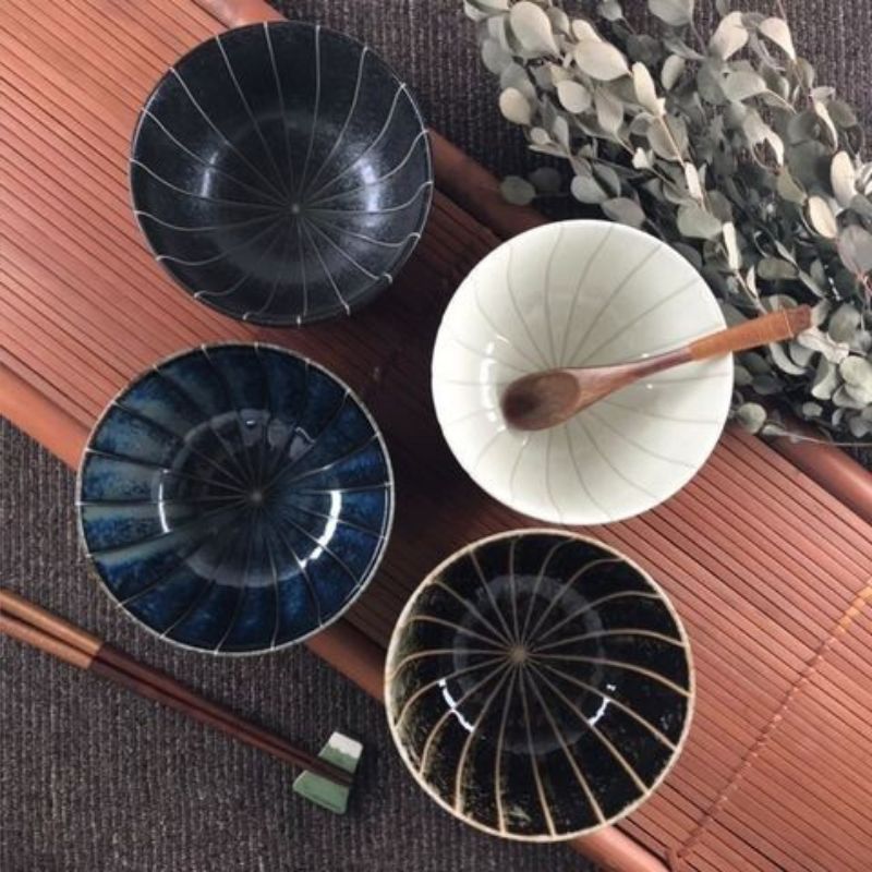 Mino-yaki Takusasara Donburi Bowl (Jade Green) 13cm