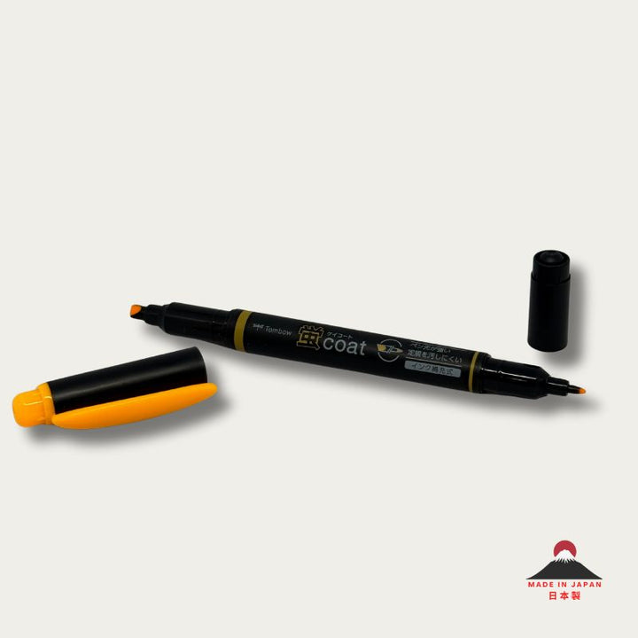 Tombow Kei Coat Double-sided Highlighter - Golden Yellow  (Made in Japan)