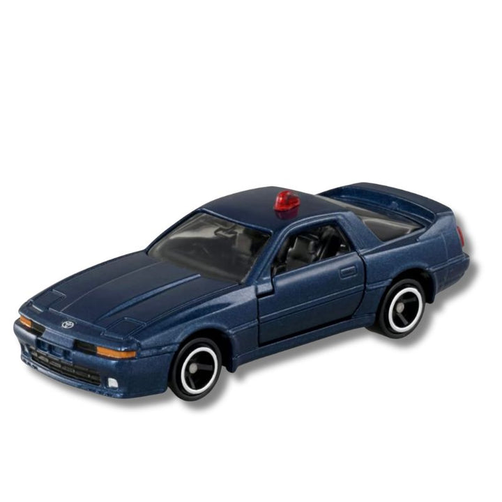 Blue Toyota Supra undercover police toy car from Tomica collection