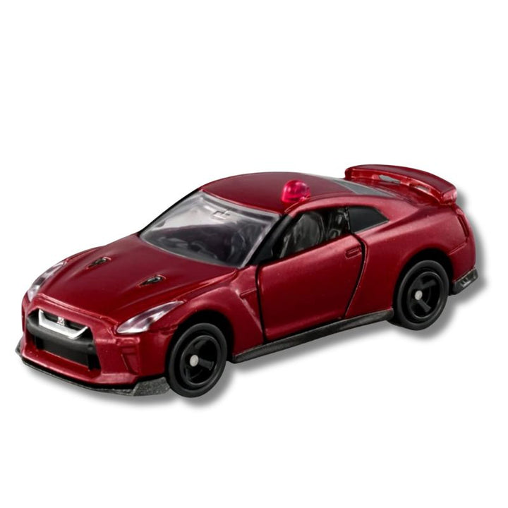 Red Nissan GT-R undercover police toy car from Tomica Masked Patrol Car Collection