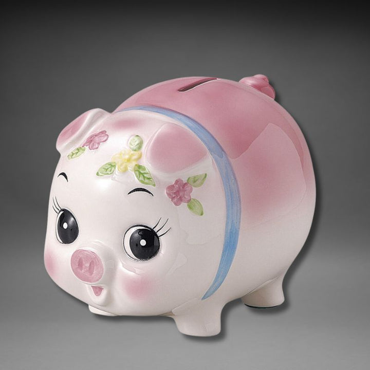 Vintage-Inspired Ceramic Piggy Bank (Made in Japan)